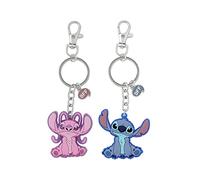 Disney Porte-clés Lilo & Stitch Ensemble BFF Rose/Bleu, Bleu/Rose Taille Unique