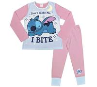 Disney Lilo & Stitch, Ensemble de Pyjamas pour Fille en 2 Pièces avec Stitch, Motif "Ne me réveillez pas, je mors", Rose, Âge 5-12 Ans, multicolore, 11-12 ans