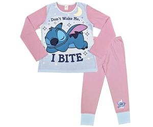Disney Lilo & Stitch, Ensemble de Pyjamas pour Fille en 2 Pièces avec Stitch - Ne me Réveillez Pas, Je Mords, Rose, Âge 5-12 Ans, multicolore, 5-6 ans