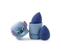 Disney Lilo & Stitch Ensemble d'éponges de maquillage pour femme | Ensemble d'éponges de beauté pour dames de 2 avec étui de rangement imprimé de personnages en Bleu