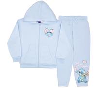 Disney Lilo & Stitch Ensemble polaire 2 pièces pour fille - Ensemble sweat à capuche et jogging Stitch pour enfants, bleu ciel, 3 ans