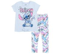 Disney Lilo & Stitch Ensemble t-shirt et legging pour fille Tailles 4-14-16, bleu, 7-8