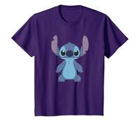 Disney Lilo & Stitch Full Body Frontal View Cute Portrait T-Shirt, Enfant, Violet, 10 ans