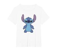 Disney Lilo & Stitch Full Body Frontal View Cute Portrait T-Shirt, Femme Grandes tailles, Blanc, 1X