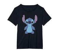 Disney Lilo & Stitch Full Body Frontal View Cute Portrait T-Shirt, Femme Grandes tailles, Noir, 1X