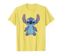 Disney Lilo & Stitch Full Body Frontal View Cute Portrait T-Shirt, Homme, Citron, M