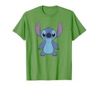 Disney Lilo & Stitch Full Body Frontal View Cute Portrait T-Shirt, Homme, Herbe, L
