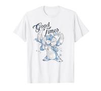 Disney Lilo & Stitch Good Times Only Stitch Paint Splatter T-Shirt