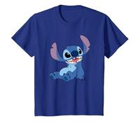 Disney Lilo & Stitch Happy Mood Good Alien Pose Logo T-Shirt, Enfant, Bleu Royal, 10 ans