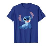 Disney Lilo & Stitch Happy Mood Good Alien Pose Logo T-Shirt, Homme, Bleu Royal, XXL