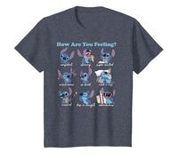 Disney Lilo & Stitch How Are You Feeling T-Shirt, Enfant, Bleu Chiné, 10 ans