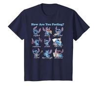 Disney Lilo & Stitch How Are You Feeling T-Shirt, Enfant, Bleu Marine, 3 ans