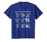 Disney Lilo & Stitch How Are You Feeling T-Shirt, Enfant, Bleu Royal, 4 ans