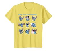 Disney Lilo & Stitch How Are You Feeling T-Shirt, Enfant, Citron, 8 ans
