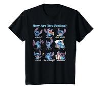 Disney Lilo & Stitch How Are You Feeling T-Shirt, Enfant, Noir, 2 ans