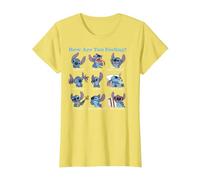 Disney Lilo & Stitch How Are You Feeling T-Shirt, Femme, Citron, S