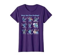 Disney Lilo & Stitch How Are You Feeling T-Shirt, Femme, Violet, L