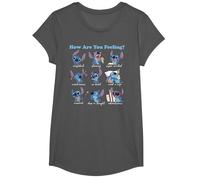 Disney Lilo & Stitch How Are You Feeling T-Shirt, Fille, Asphalte, M