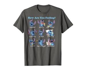 Disney Lilo & Stitch How Are You Feeling T-Shirt, Homme, Asphalte, 3XL