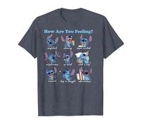 Disney Lilo & Stitch How Are You Feeling T-Shirt, Homme, Bleu Chiné, 3XL