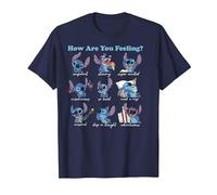 Disney Lilo & Stitch How Are You Feeling T-Shirt, Homme, Bleu Marine, M