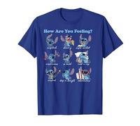 Disney Lilo & Stitch How Are You Feeling T-Shirt, Homme, Bleu Royal, M
