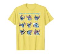 Disney Lilo & Stitch How Are You Feeling T-Shirt, Homme, Citron, XL