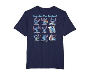 Disney Lilo & Stitch How Are You Feeling T-Shirt, Homme Grandes tailles, Bleu Marine, 3X Tall