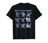 Disney Lilo & Stitch How Are You Feeling T-Shirt, Homme, Noir, S