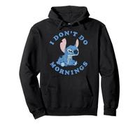 Disney Lilo & Stitch I Don't Do Mornings Distressed Stitch Sweat à Capuche
