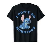 Disney Lilo & Stitch I Don't Do Mornings Distressed Stitch T-Shirt