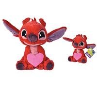Disney - Lilo & Stitch - Leroy avec Coeur, 25cm, câlin, Peluche, à partir de 0 Ans, Rood
