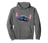 Disney Lilo & Stitch Live-Action Movie Stitch Big Face Sweat à Capuche, Unisexe pour adultes, Asphalte, M