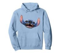 Disney Lilo & Stitch Live-Action Movie Stitch Big Face Sweat à Capuche, Unisexe pour adultes, Bleu poudré, L