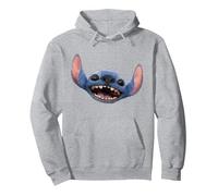 Disney Lilo & Stitch Live-Action Movie Stitch Big Face Sweat à Capuche, Unisexe pour adultes, Gris Chiné, XXL