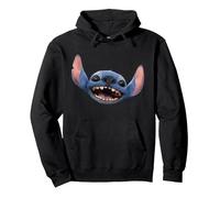 Disney Lilo & Stitch Live-Action Movie Stitch Big Face Sweat à Capuche, Unisexe pour adultes, Noir, S