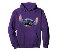 Disney Lilo & Stitch Live-Action Movie Stitch Big Face Sweat à Capuche, Unisexe pour adultes, Violet, M