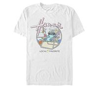Disney Lilo & Stitch-Local Favorite Organic Short Sleeve T-Shirt, White, M Unisex