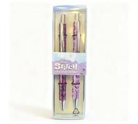 Disney Lilo & Stitch - Lot de 2 stylos à bille de qualité supérieure dans un coffret cadeau avec motif feuille d'aluminium | Écriture lisse, papeterie de collection pour les fans et cadeau