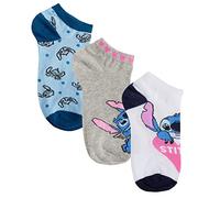 Disney Lilo & Stitch Lot de 3 paires de chaussettes pour femme, rose, 6-8