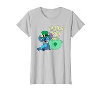 Disney Lilo & Stitch Lucky Me Stitch St Patrick’s Day T-Shirt, Femme, Argent, XL