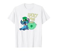 Disney Lilo & Stitch Lucky Me Stitch St Patrick’s Day T-Shirt, Homme, Blanc, 6XL