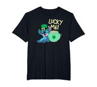 Disney Lilo & Stitch Lucky Me Stitch St Patrick’s Day T-Shirt, Homme Grandes tailles, Noir, 2X Tall