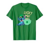 Disney Lilo & Stitch Lucky Me Stitch St Patrick’s Day T-Shirt, Homme, Vert Kelly, 3XL