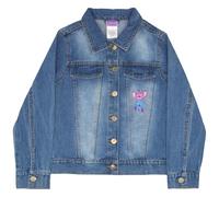 Disney Lilo & Stitch Minnie Mouse Veste en jean boutonnée pour fille - Veste en jean tendance pour enfants, bleu denim, 10-12