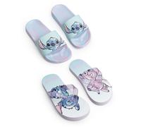 Disney Lilo & Stitch Multicolore 2 Pack Multi Character Chaussons Slider Fille
