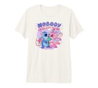 Disney Lilo & Stitch Nobody Gets Left Behing Sketch Logo T-shirt haut de gamme