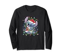Disney Lilo & Stitch Noël Tangled Lights Portrait Manche Longue