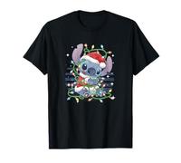 Disney Lilo & Stitch Noël Tangled Lights Portrait T-Shirt