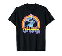 Disney Lilo & Stitch Ohana Rainbow Cute Logo T-Shirt